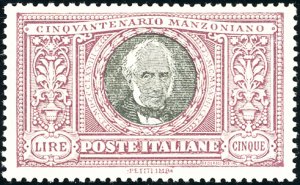 1923 - 5 lire Manzoni (156), ottima ... 