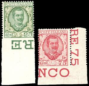 1926 - 25 cent. e 75 cent. Floreale, non ... 
