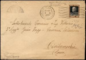 1927 - 50 cent. Parmeggiani, doppia stampa ... 