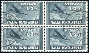 1933 - 2,25 lire espresso aereo (44), blocco ... 