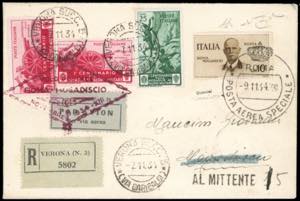 1930 - 10 lire volo Roma-Mogadiscio (88), ... 