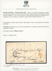 1865 - 10 cent. ocra (1a), ... 