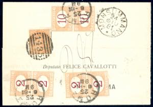 1881 - 2 cent., due coppie, e 10 cent., ... 