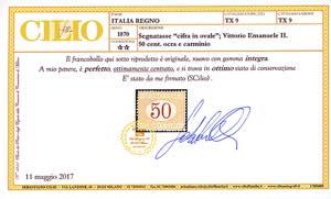 1870 - 50 cent. ocra e carminio ... 