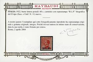 1922/23 - 60 cent. soprastampa BLP ... 