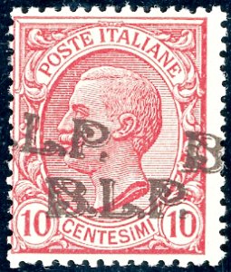 1923 - 10 cent. rosa, doppia soprastampa ... 