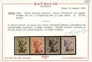 1922 - 5 cent. Vittoria, non ... 