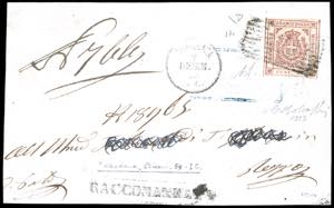 1859 - 40 cent. carminio brunastro (17c), ... 