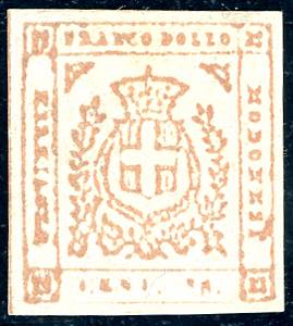 1859 - 80 cent. bistro arancio, quasi ... 