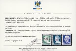 1944 - Soprastampati G.N.R. ... 