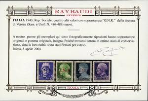 1944 - Soprastampati G.N.R., ... 