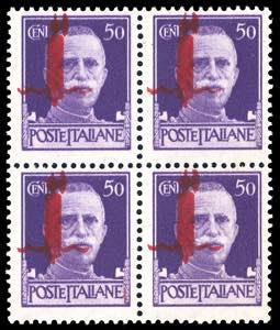 1944 - 50 cent. soprastampa fascio in rosso ... 