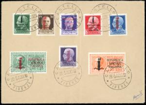 1944 - 50 lire soprastampato fascio in ... 