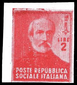 1944 - 2 lire Mazzini, prova (Unificato ... 