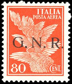 1943 - 80 cent. soprastampa G.N.R. di ... 
