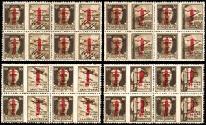 1944 - 30 cent soprastampa fascio in rosso ... 