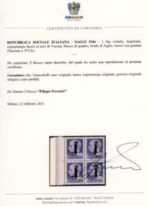 1944 - 1 lira violetto Imperiale, ... 