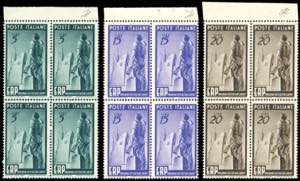 1949 - ERP, serie completa (601/603), ... 