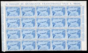 1961 - Gronchi, 20 seriette di tre ... 