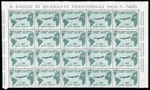 1961 - Gronchi, 20 seriette di tre ... 