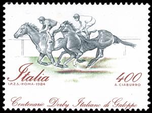 1984 - 400 lire Derby in basso, francobollo ... 