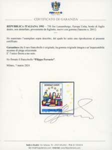 1993 - 750 lire Lussemburgo, ... 