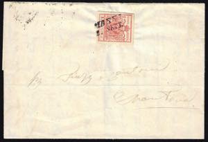 1854 - 15 cent. rosso carminio, III tipo, ... 