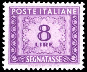 1947 - 8 lire, filigrana ruota I tipo, ... 
