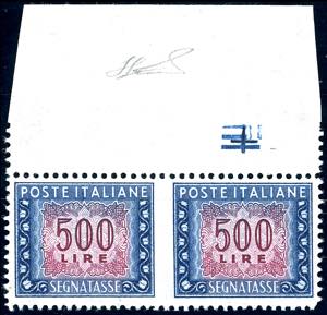 1952 - 500 lire, filigrana ruota, dent. 13 ... 