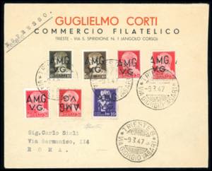 1947 - 10 cent., un esemplare con fasci e ... 