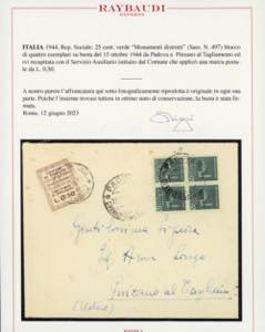 PINZANO 1944 - 0,50 lire marca del ... 