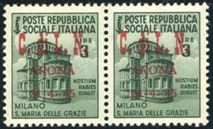 ARONA 1945 - 3 lire Monumenti Distrutti, ... 