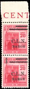 BARGE 1945 - 20  cent. Monumenti Distrutti, ... 