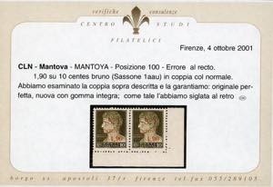 MANTOVA 1945 - 1,90 lire su 10 ... 