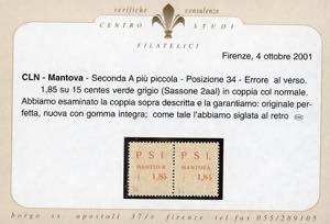 MANTOVA 1945 - 1,85 lire su 15 ... 