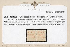 MANTOVA 1945 - 1,85 lire su 15 ... 