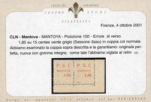 MANTOVA 1945 - 1,85 lire su 15 ... 