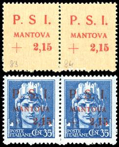 MANTOVA 1945 - 2,15 lire + 35 cent., ... 