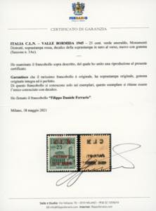 VALLE BORMIDA 1945 - 25 cent. ... 