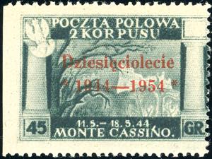 GOVERNO DI LONDRA 1954 - 45 g. soprastampa ... 