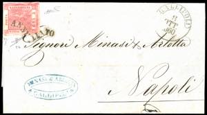 1860 - 5 grana carminio scuro, II tavola ... 