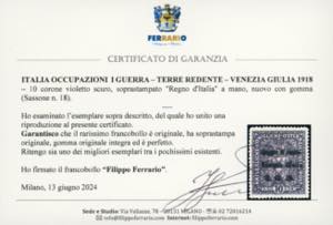 VENEZIA GIULIA 1918 -10 corone ... 