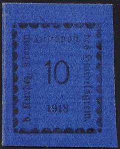 MERANO 1918 - 10 h. oltremare chiaro (3a), ... 