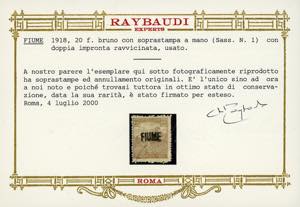 FIUME 1918 - 10 f. soprastampato ... 