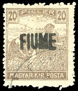 FIUME 1918 - 10 f. soprastampato FIUME a ... 