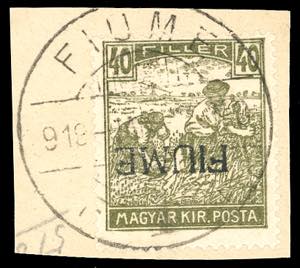 FIUME 1918 - 40 f. Mietitori, soprastampa a ... 