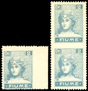 FIUME 1919 - 2 cent. Allegorie e Vedute, ... 