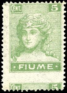 FIUME 1919 - 5 cent. Allegorie e Vedute, ... 