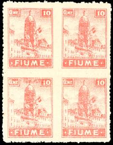 FIUME 1919 - 10 cent. Allegorie e Vedute, ... 
