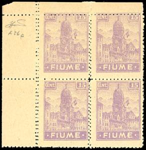 FIUME 1919 - 15 cent. Allegorie e Vedute, ... 